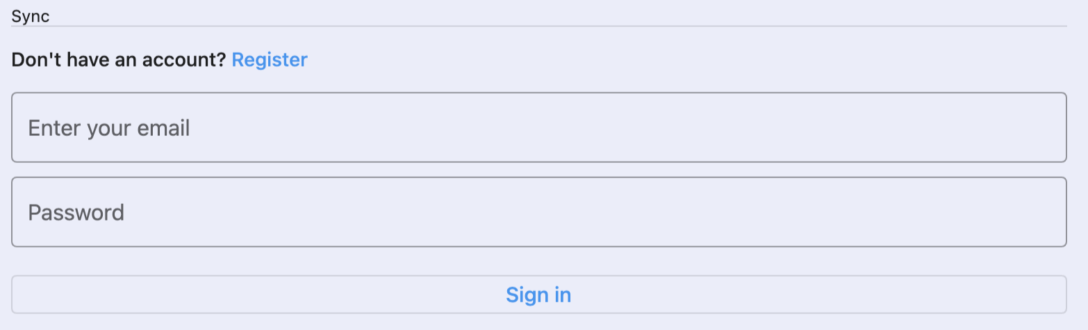 Fleeting Notes authentication form